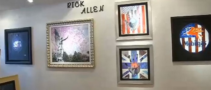Rick Allen is known to music fans around the world as the drummer of legendary rock group, Def Leppard. Rick knows his way around a canvas, as well. He’s an accomplished artist whose paintings are currently on display in Fort Lauderdale.