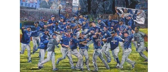 Opie Otterstad - MLB-sanctioned artist depicts Cubs' World Series win with painting