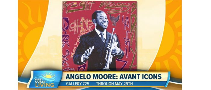 PAINTER AND MUSICIAN EXTRAORDINAIRE ANGELO MOORE LIGHTS UP NBC AND ABC IN JACKSONVILLE… BECAUSE: FINE ART IS TO BE SEEN: NOT HEARD.