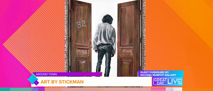 ROCK SUPERSTAR ARTIST STICKMAN APPEARS ON GREAT DAY LIVE TAMPA BAY THIS MORNING
