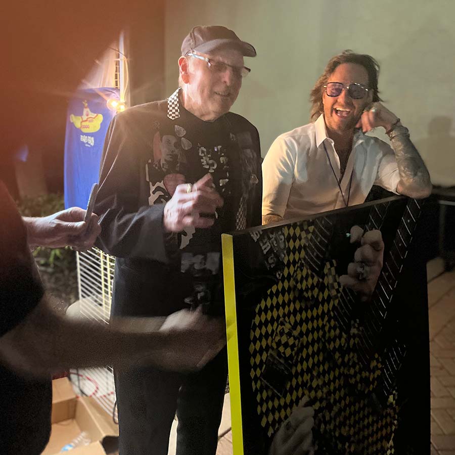 ARTIST STICKMAN CAPTURES THE PRESS AND CAPTIVATES MUSIC LOVING FANS IN SOUTH FLORIDA WITH HIS NEWLY RICK NEILSEN SIGNED ARTWORK “DIDN’T I DIDN’T I DIDN’T I”