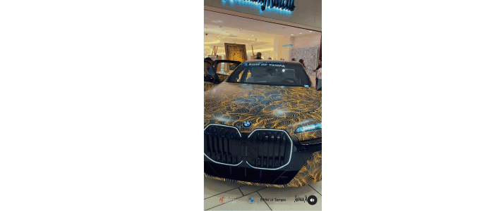 BMW. ARTIST KEF! MMG GALLERY NEIMAN MARCUS. WHAT A COLLABORATION