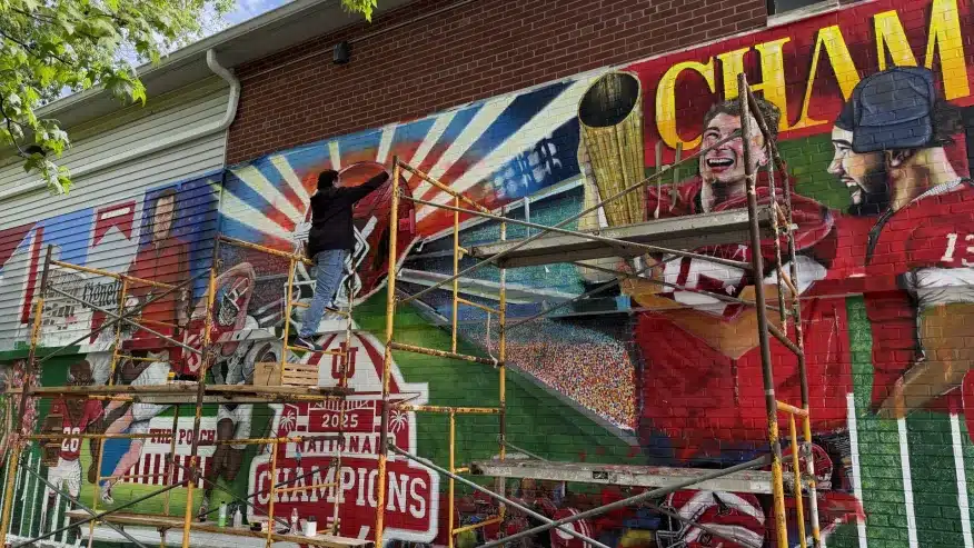 RELEVANT SECURES FOX 59 INDIANAPOLIS IN SUPPORT OF INDIANA UNIVERSITY CHAMPIONSHIP MURAL